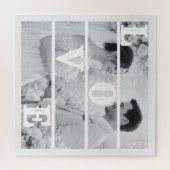 Benutzerdefiniertes Hochzeitsfoto "LIEBE" Puzzle (Horizontal)