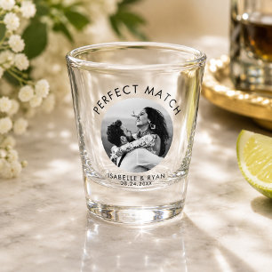 Benutzerdefiniertes Hochzeitsfoto modern minimalis Schnapsglas