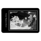 Benutzerdefiniertes Hochzeitsporträt Magnet (Horizontal)