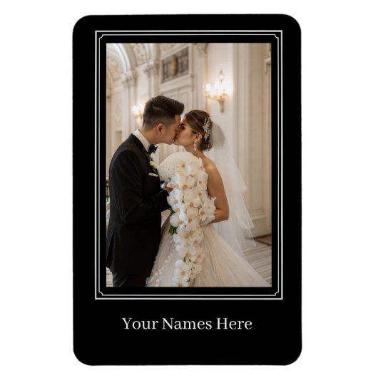 Benutzerdefiniertes Hochzeitsporträt Magnet (Vertikal)