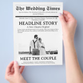 Benutzerdefiniertes Hochzeitsprogramm in Zeitungsf (Hand)