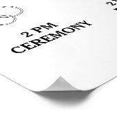 Benutzerdefiniertes Hochzeitsprogramm Symbole Zeit Poster (Ecke)