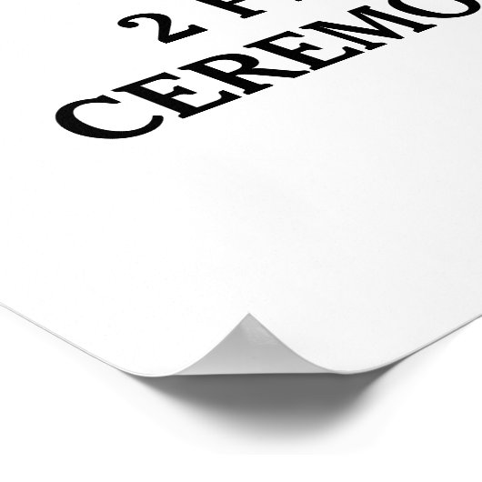 Benutzerdefiniertes Hochzeitsprogramm Symbole Zeit Poster (Ecke)