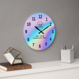 Benutzerdefiniertes holografisches Regenbogen süße Große Wanduhr