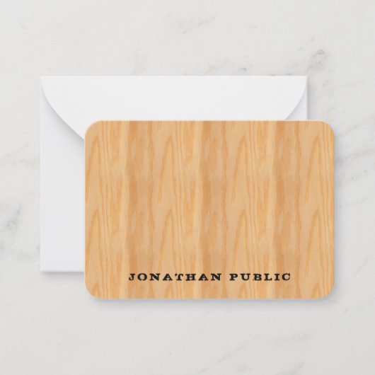 Benutzerdefiniertes Holzaussehen Mitteilungskarte (Vorderseite)