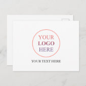 Benutzerdefiniertes horizontales Logo - Keine Mind Einladungspostkarte (Vorne/Hinten)