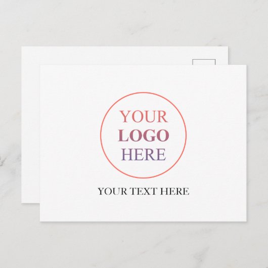 Benutzerdefiniertes horizontales Logo - Keine Mind Postkarte (Vorne/Hinten)