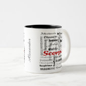 Benutzerdefiniertes Horoskop Zodiac Tracks Collage Zweifarbige Tasse (VorderseiteRechts)