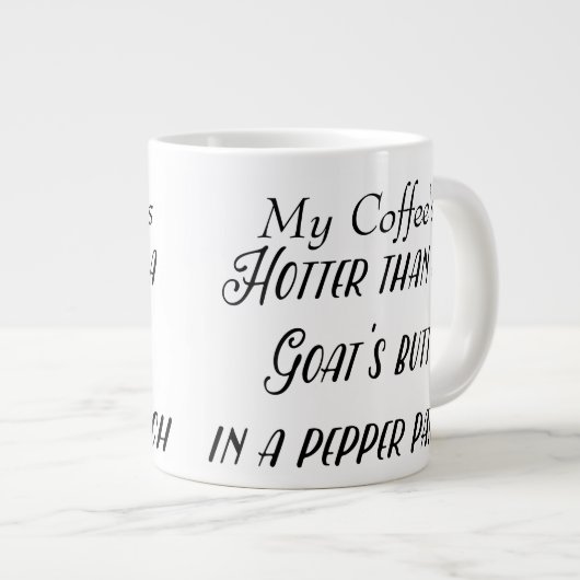 Benutzerdefiniertes ・ Hot Funny Pepper Patch Spric Jumbo-Tasse (Vorderseite Rechts)