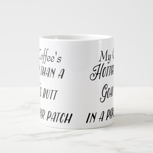 Benutzerdefiniertes ・ Hot Funny Pepper Patch Spric Jumbo-Tasse (Vorderseite)