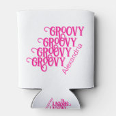 Benutzerdefiniertes Hot Pink Dosenkühler (Rückseite)