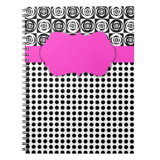 Benutzerdefiniertes Hot-Pink-Glam Notizblock (Vorderseite)