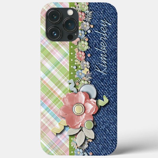 Benutzerdefiniertes Hübsches Pastell Kariertes Tar Case-Mate iPhone Hülle (Rückseite)