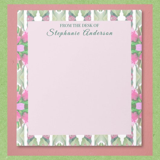 Benutzerdefiniertes Hübsches Rosa und Bildtasten Notizblock