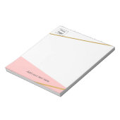 Benutzerdefiniertes, hübsches rosa und schicke gol notizblock (Rotiert)