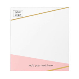 Benutzerdefiniertes, hübsches rosa und schicke gol notizblock