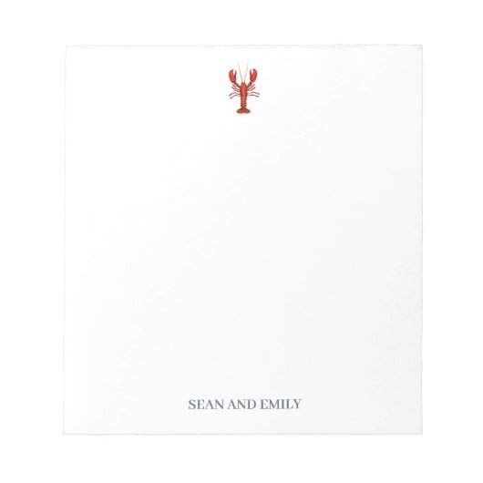 Benutzerdefiniertes Hummer-Logo Notizblock (Vorderseite)