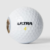 Benutzerdefiniertes Hund Foto Bester Vater Golfball (Logo)