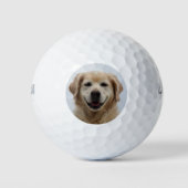 Benutzerdefiniertes Hund Foto Bester Vater Golfball (Vorderseite)