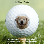Benutzerdefiniertes Hund Foto Bester Vater Golfball