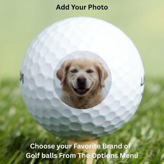 Benutzerdefiniertes Hund Foto Bester Vater Golfball