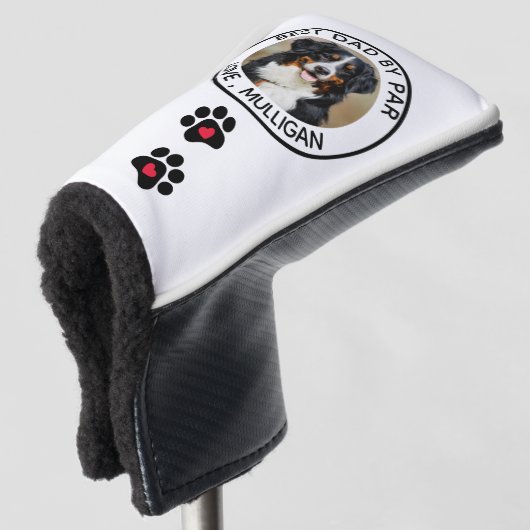 Benutzerdefiniertes Hund Foto Bester Vater nach Pa Golf Headcover (3/4 Vorderseite)