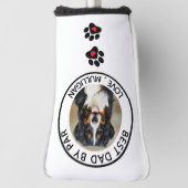 Benutzerdefiniertes Hund Foto Bester Vater nach Pa Golf Headcover (Rotieren 90)