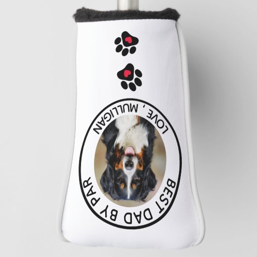 Benutzerdefiniertes Hund Foto Bester Vater nach Pa Golf Headcover (Rotieren 90)