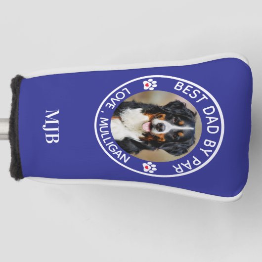 Benutzerdefiniertes Hund Foto Bester Vater nach Pa Golf Headcover (Vorderseite)