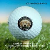 Benutzerdefiniertes Hund Foto Bester Vater nach Pa Golfball