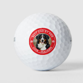 Benutzerdefiniertes Hund Foto Bester Vater nach Pa Golfball
