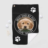 Benutzerdefiniertes Hund Foto Bester Vater nach Pa Golfhandtuch (Insitu)