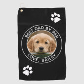 Benutzerdefiniertes Hund Foto Bester Vater nach Pa Golfhandtuch (Vorderseite)