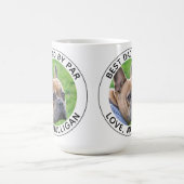 Benutzerdefiniertes Hund Foto Bester Vater nach Pa Kaffeetasse (Mittel)