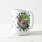 Benutzerdefiniertes Hund Foto Bester Vater nach Pa Kaffeetasse (VorderseiteRechts)