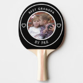 Benutzerdefiniertes Hund Foto Bester Vater nach Pa Tischtennis Schläger (Vorderseite)