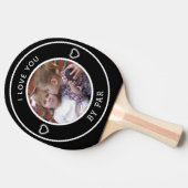 Benutzerdefiniertes Hund Foto Bester Vater nach Pa Tischtennis Schläger (Seitenansicht)