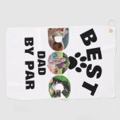 Benutzerdefiniertes Hund Foto Bester Vater nach Ve Golfhandtuch (Horizontal)