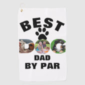 Benutzerdefiniertes Hund Foto Bester Vater nach Ve Golfhandtuch (Vorderseite)