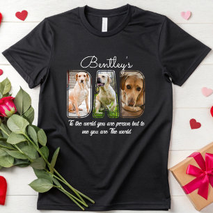 Benutzerdefiniertes Hund Foto Hund Vater Geschenk T-Shirt