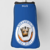 Benutzerdefiniertes Hund Foto Liebe Sie zu Ruff & Golf Headcover (Rotieren 90)