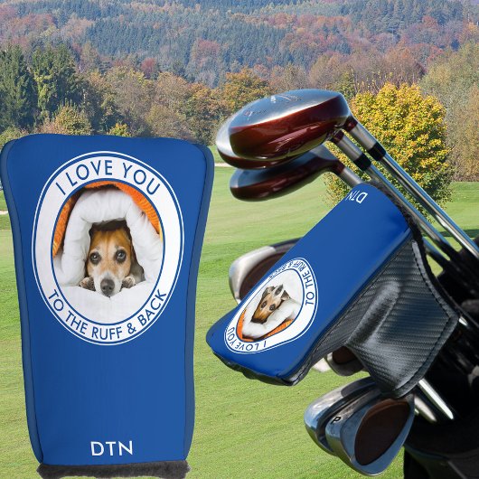 Benutzerdefiniertes Hund Foto Liebe Sie zu Ruff & Golf Headcover