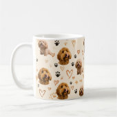 Benutzerdefiniertes Hund-Foto-Muster  Kaffeetasse (Links)