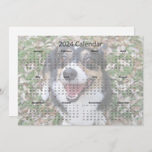 Benutzerdefiniertes Hund Foto Niedlich Tier 2024 K (Vorne/Hinten)