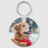 Benutzerdefiniertes Hund Foto Personalisierter Nam Schlüsselanhänger (Rückseite)