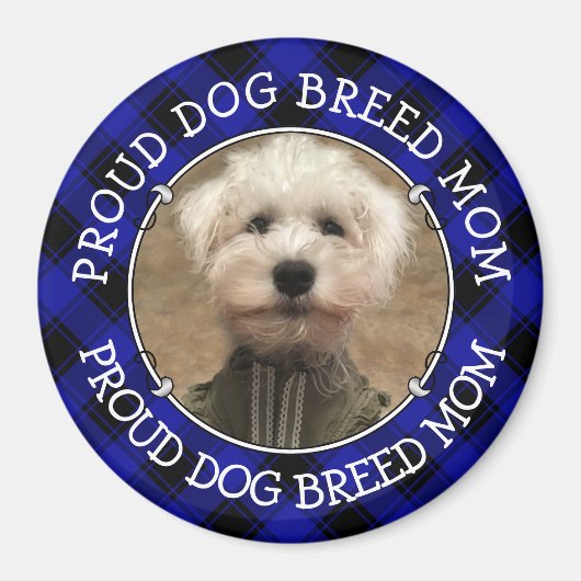 Benutzerdefiniertes Hund Mama Vater Foto Rahmen Bl Magnet (Vorne)