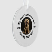 Benutzerdefiniertes Hunde-Erinnerungsdesign Ornament (Vorderseite)