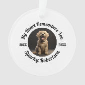 Benutzerdefiniertes Hunde-Erinnerungsdesign Ornament (Vorderseite)