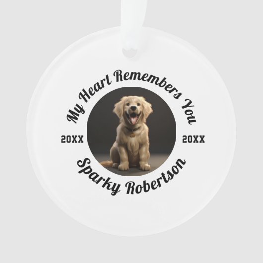 Benutzerdefiniertes Hunde-Erinnerungsdesign Ornament (Vorderseite)