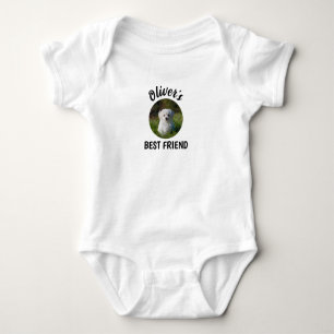 Benutzerdefiniertes Hunde-Foto Baby Strampler